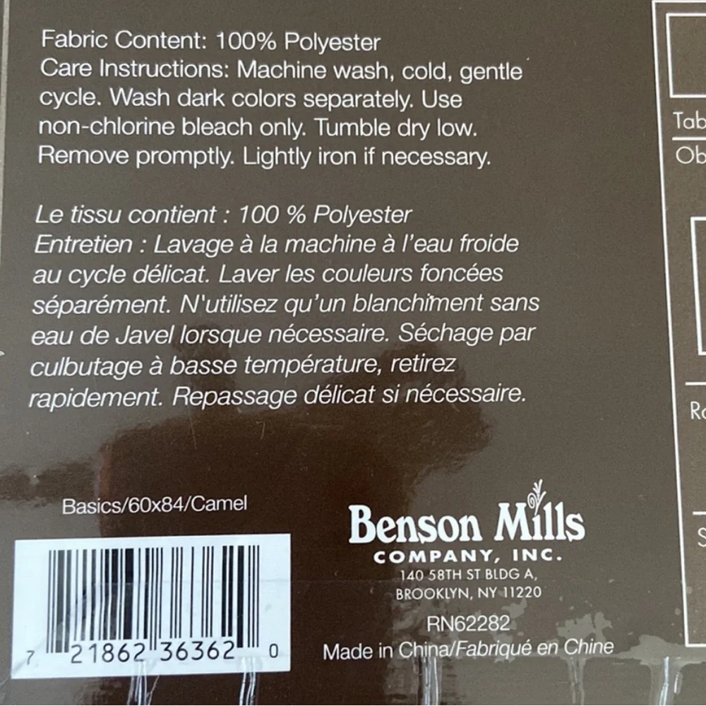 Benson Mills Basics Tablecloth 60